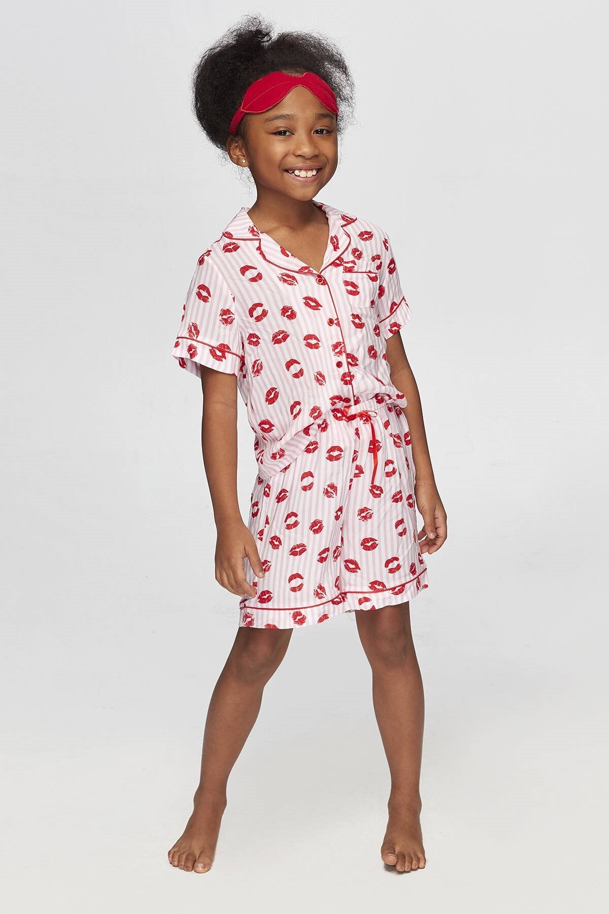 Kız Çocuk Desenli Pijama Takımı