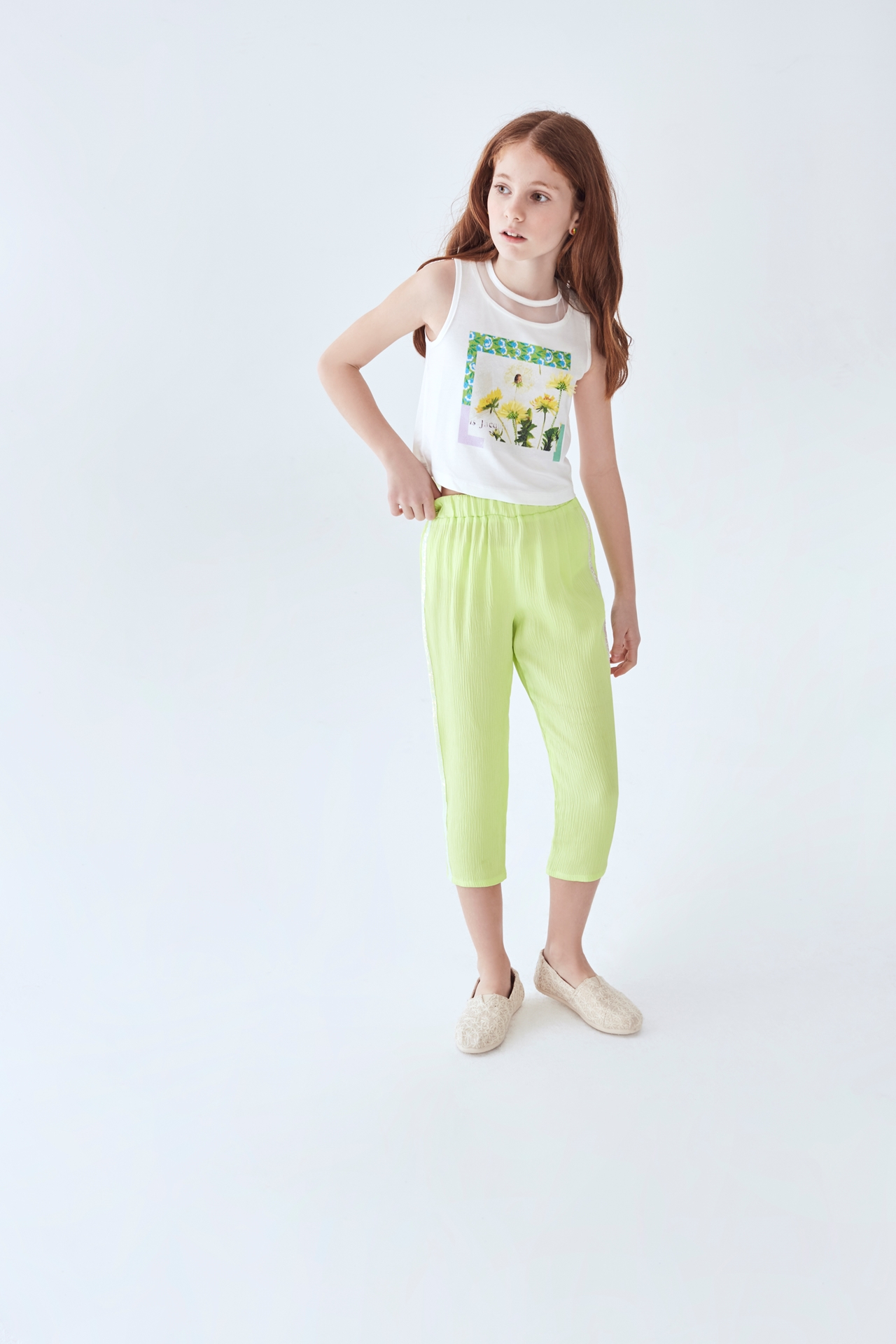 Kız Çocuk Yeşil Pantolon