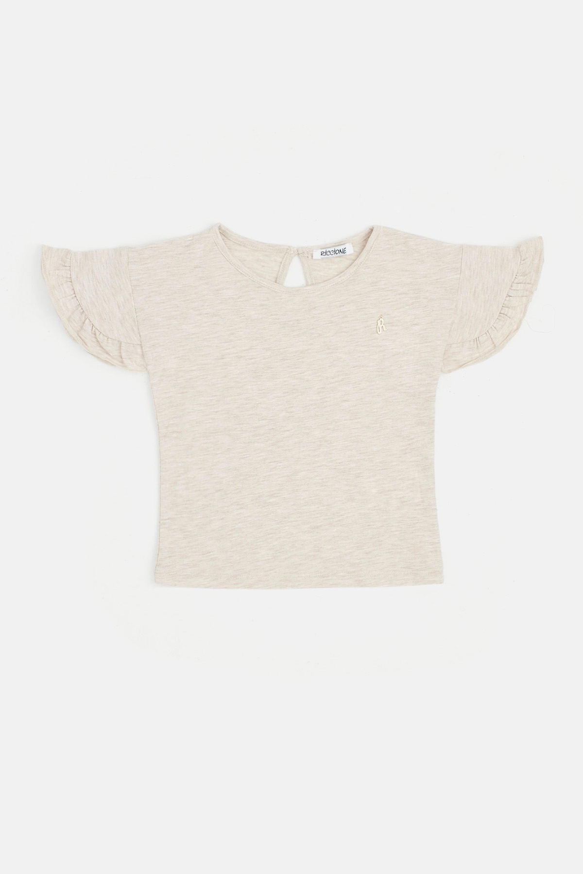 Kız Bebek Bej Melanj T-Shirt