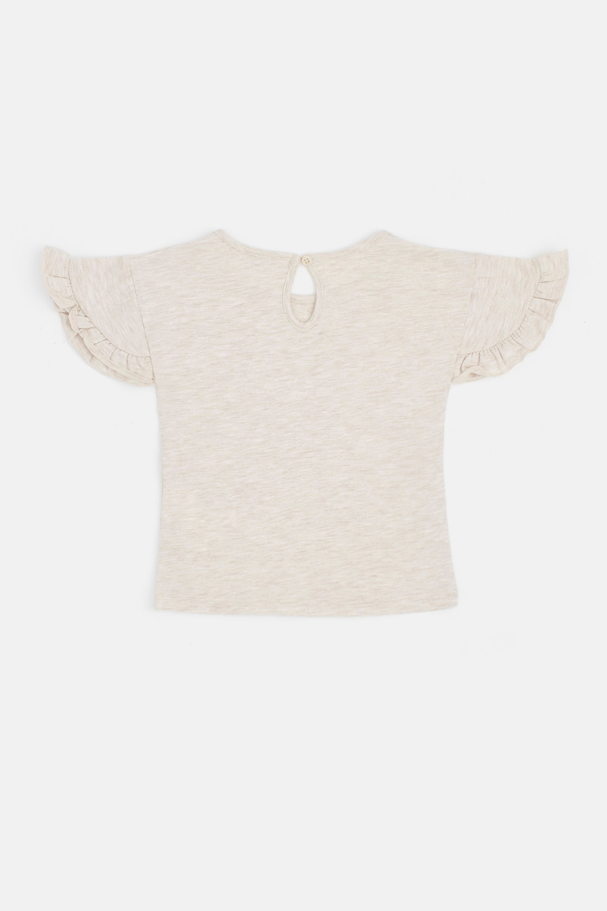 Kız Bebek Bej Melanj T-Shirt