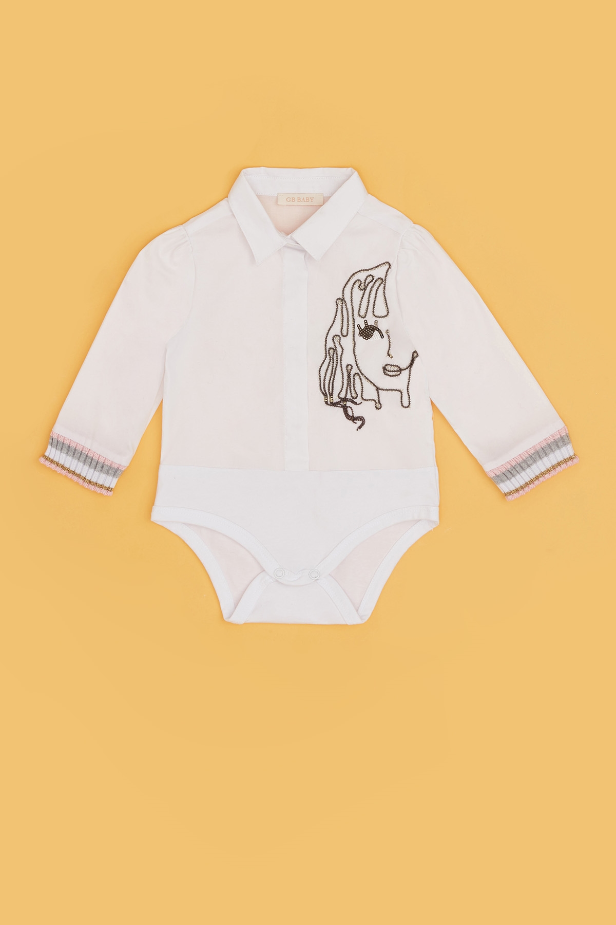 Kız Bebek Beyaz Gömlek