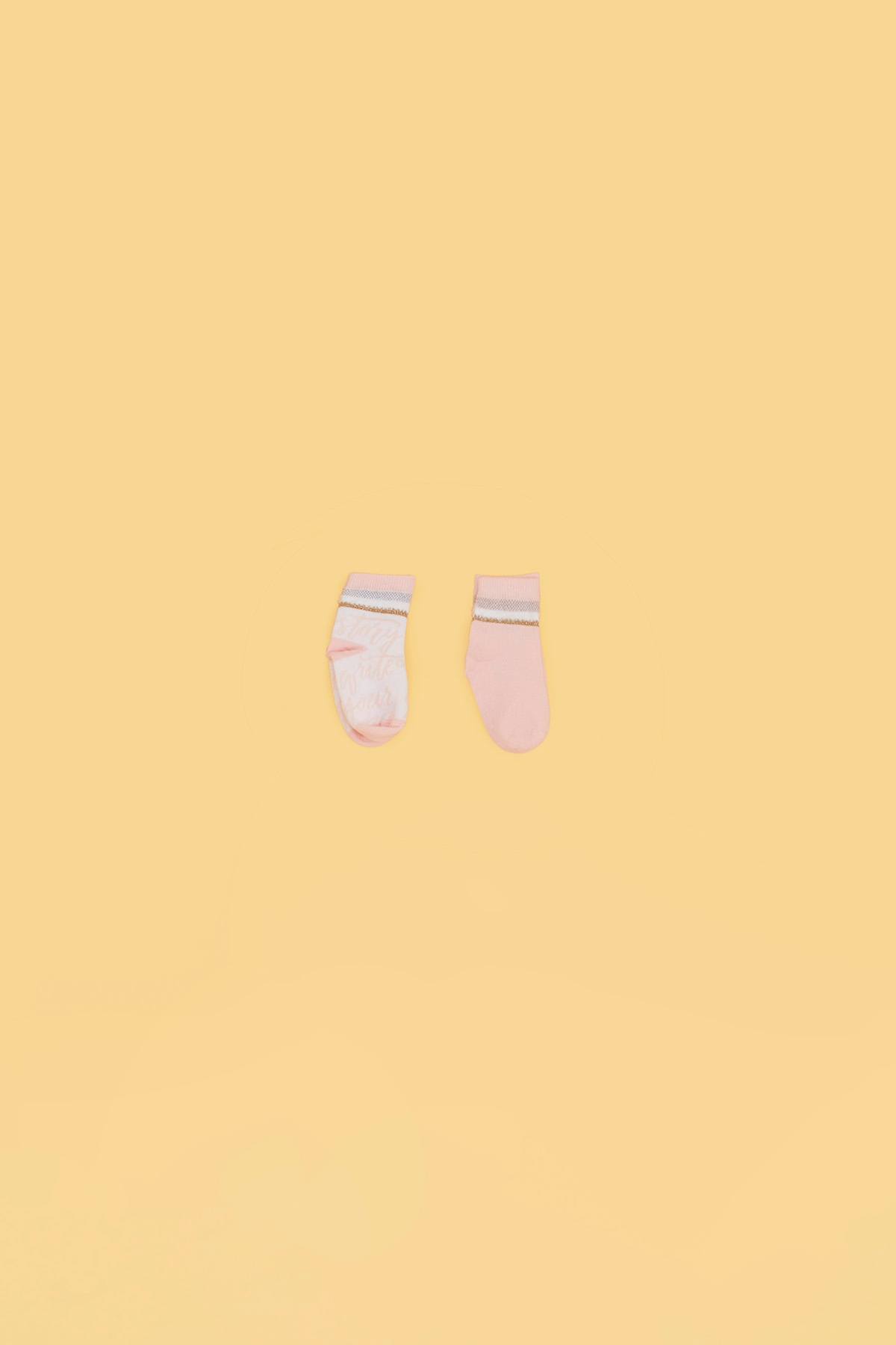 Kız Bebek Pembe 2li Çorap