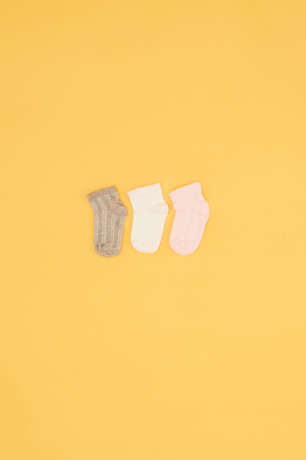 Kız Bebek Renkli 3lü Çorap