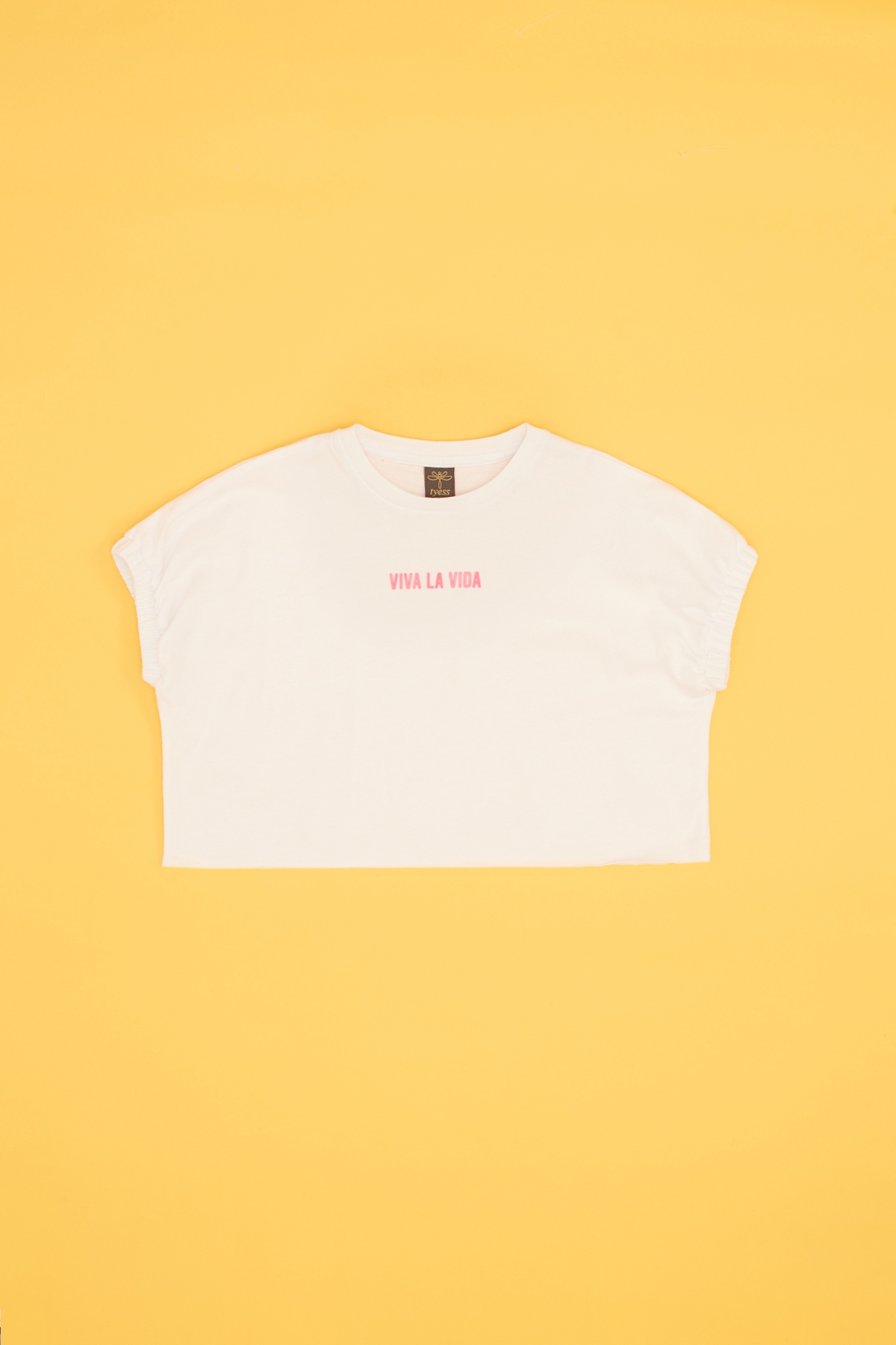 Kız Çocuk Beyaz Crop T-Shirt