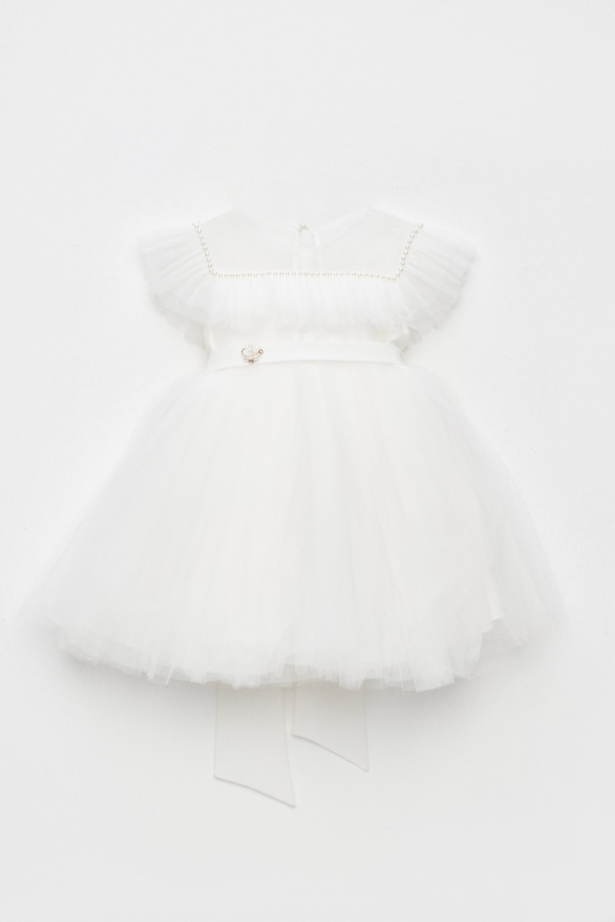 Kız Bebek Beyaz Elbise 