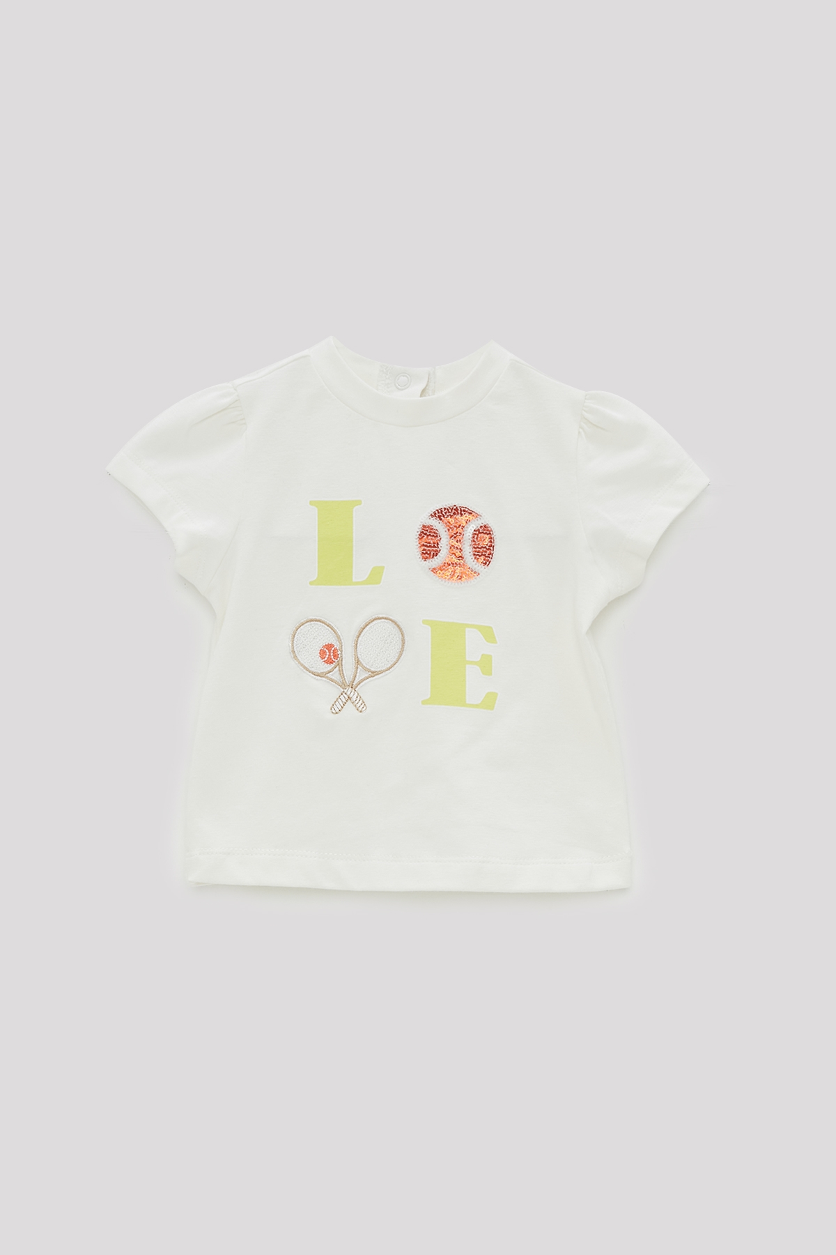 Kız Bebek Ekru T-Shirt