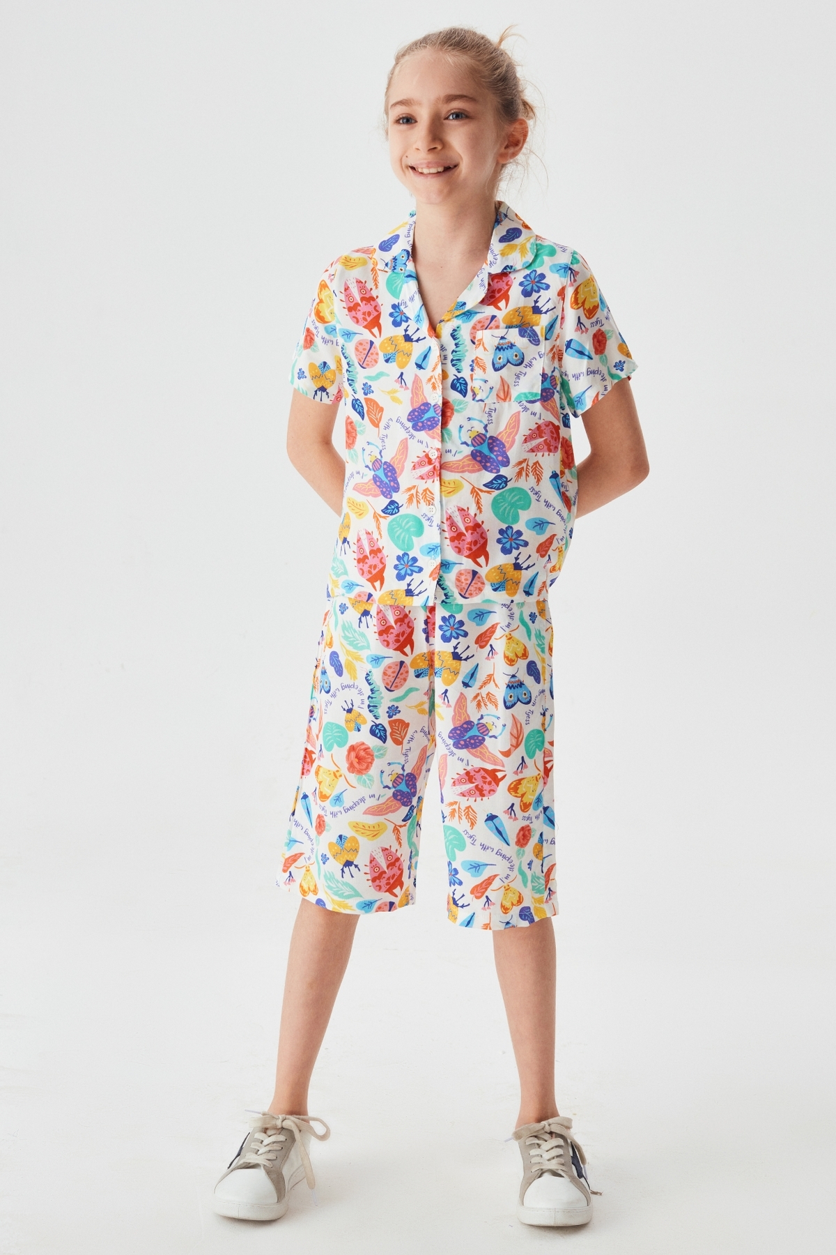 Kız Çocuk Desenli Pijama Takım 