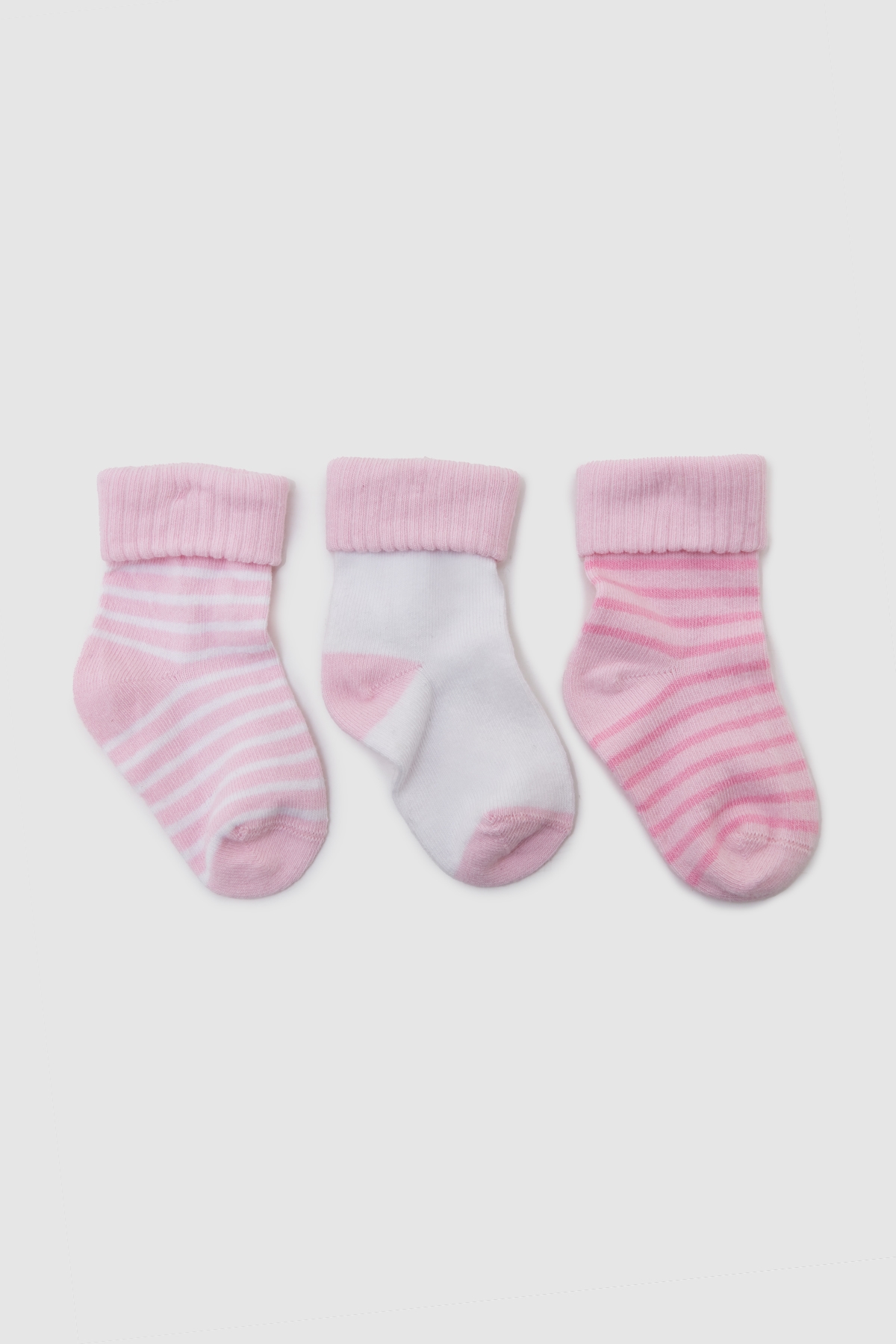 Erkek Bebek Pembe 3lü Çorap Seti