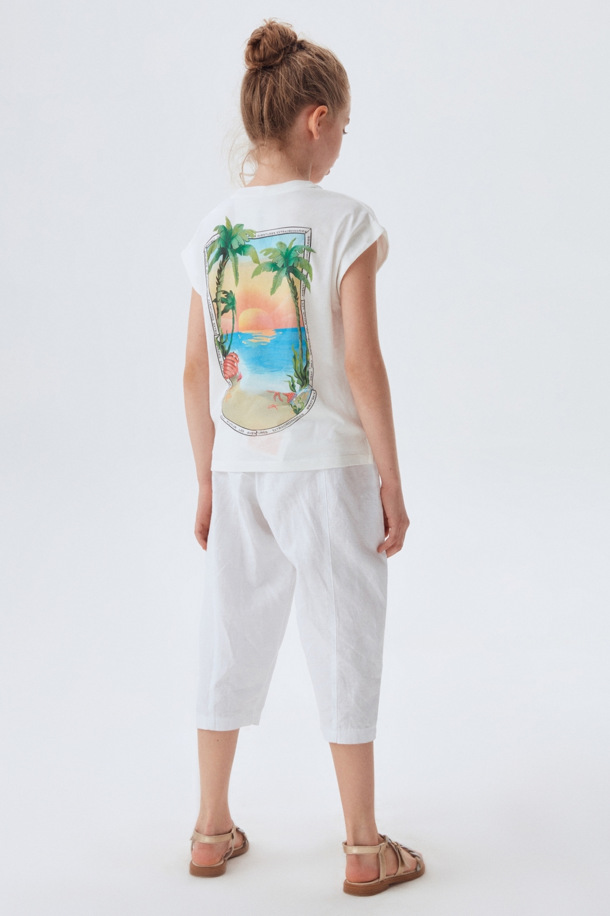 Kız Çocuk Bej T-Shirt