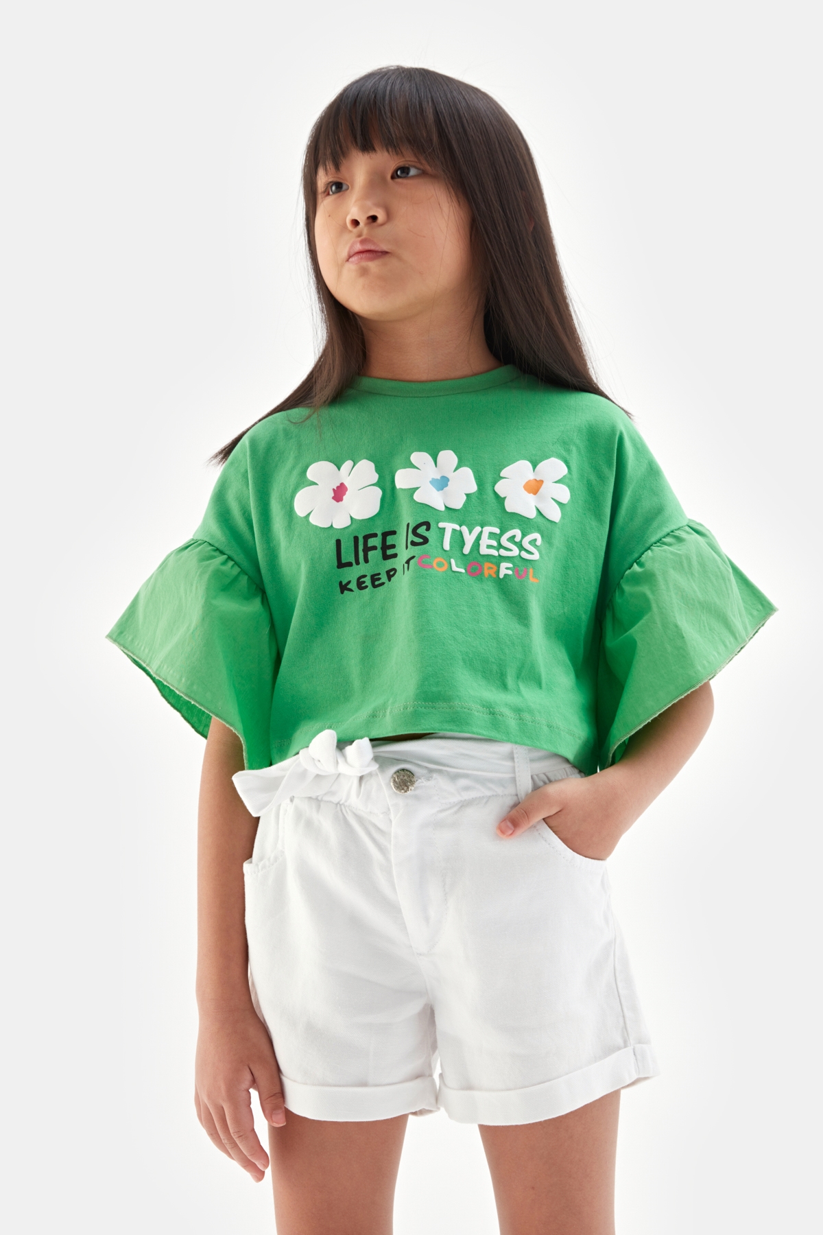 Kız Çocuk Yeşil Tshirt 