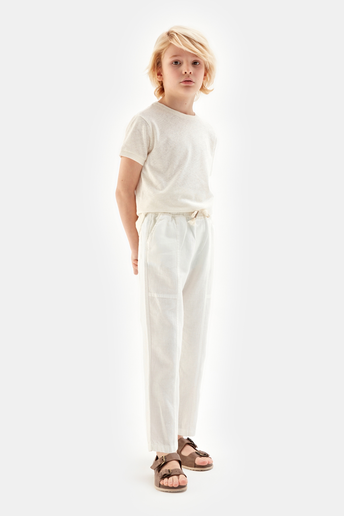 Erkek Çocuk Beyaz Pantolon