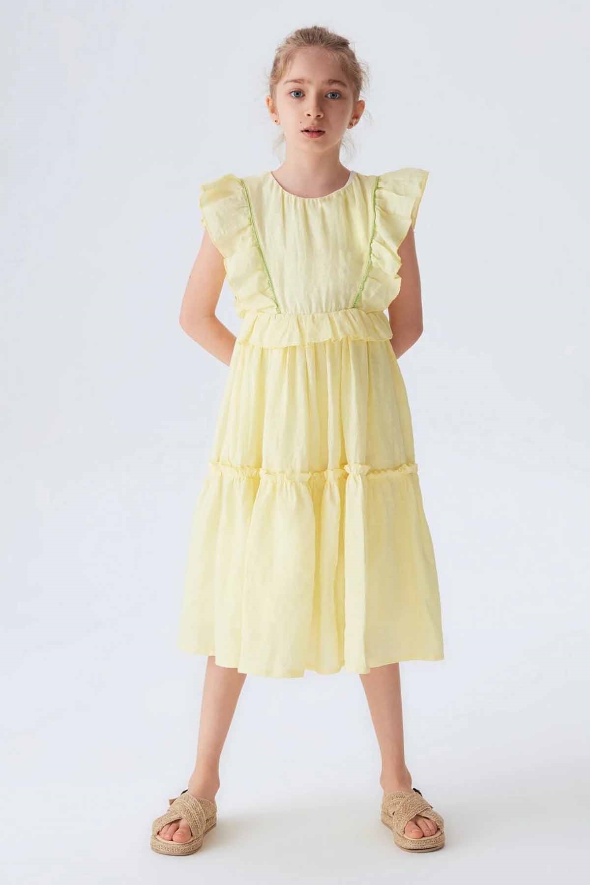 Kız Çocuk Sarı Elbise