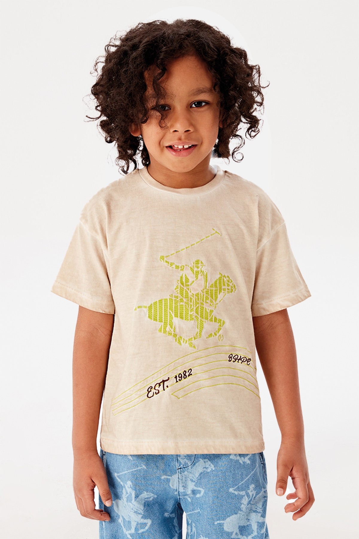Erkek Çocuk Bej T-Shirt