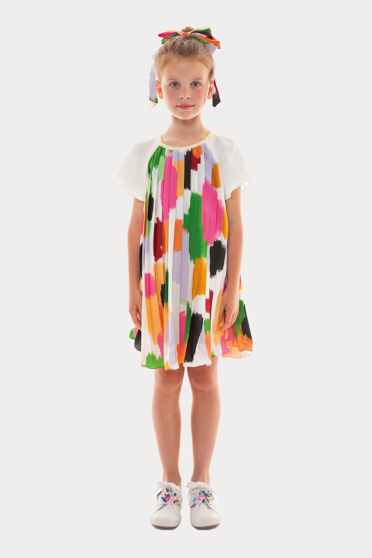 Kız Çocuk Desenli Elbise