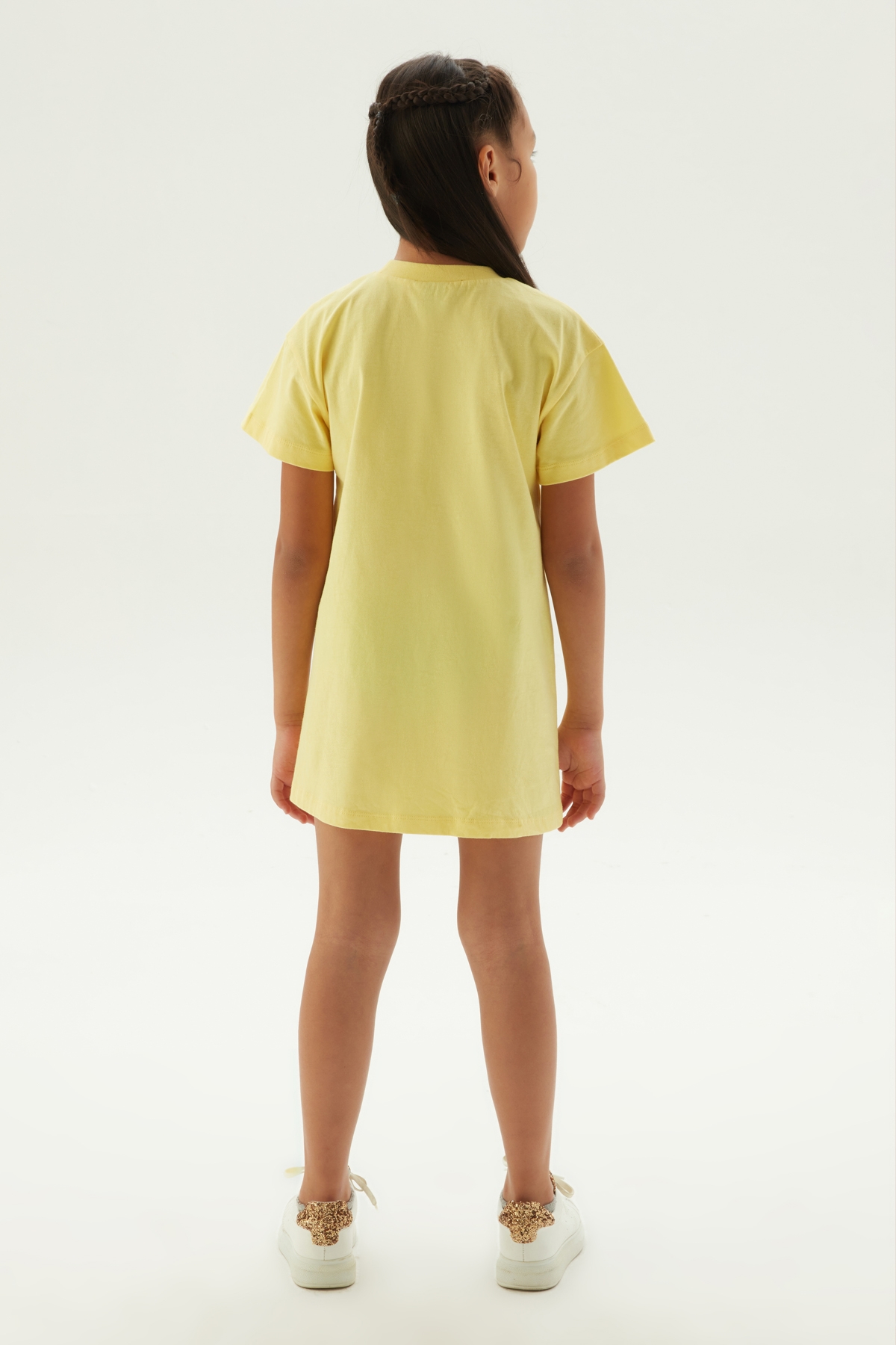 Kız Çocuk Sarı Pijama Elbise
