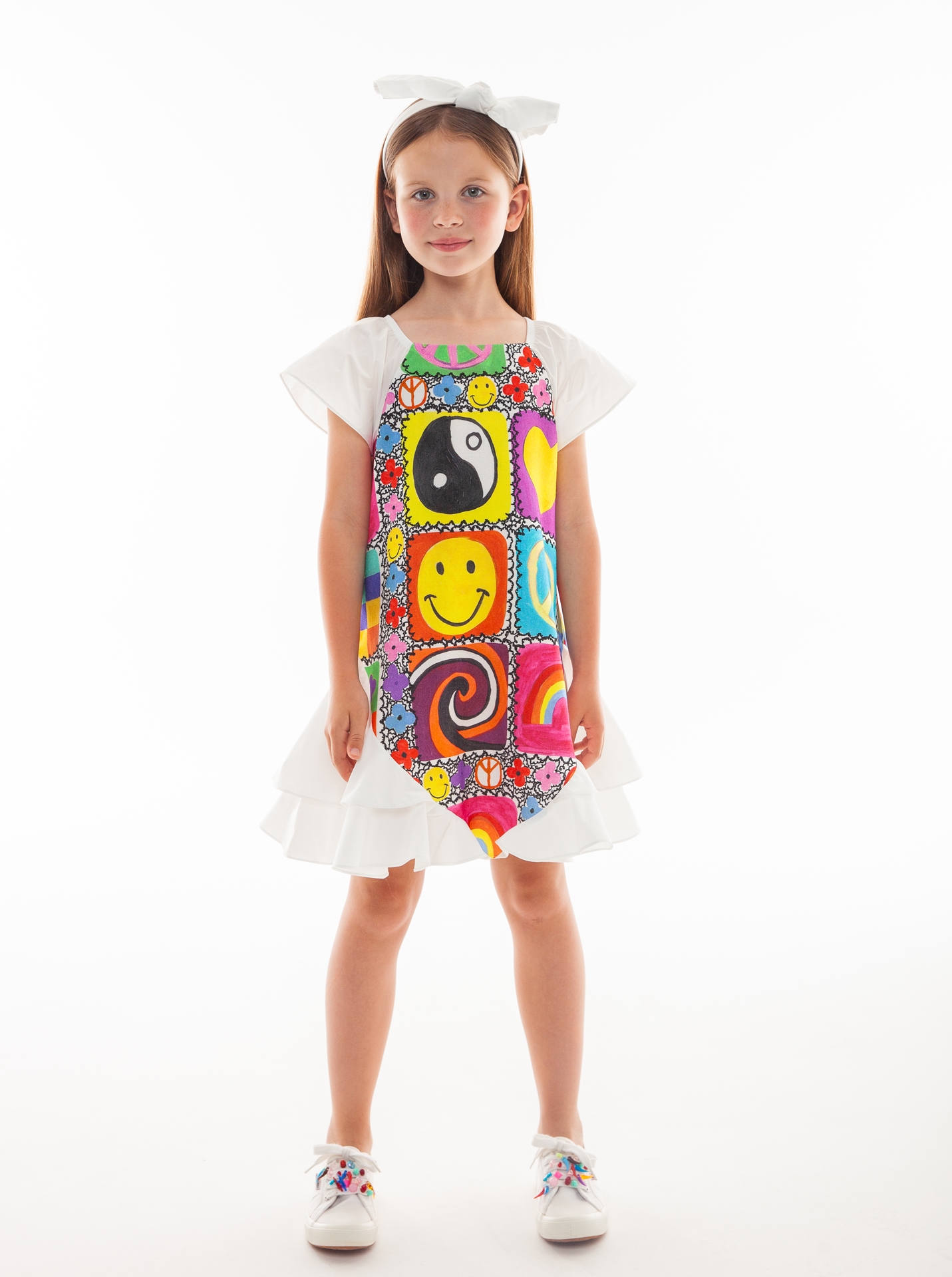 Kız Çocuk Desenli Elbise