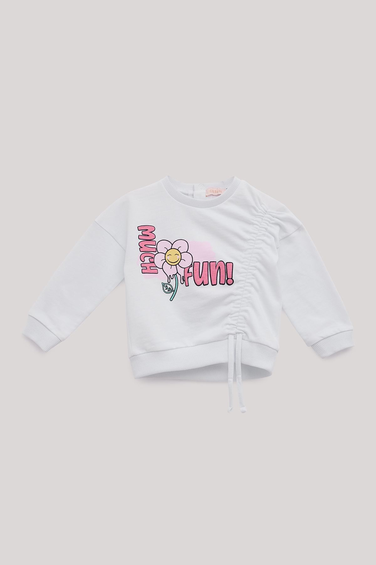 Kız Bebek Beyaz Sweatshirt 