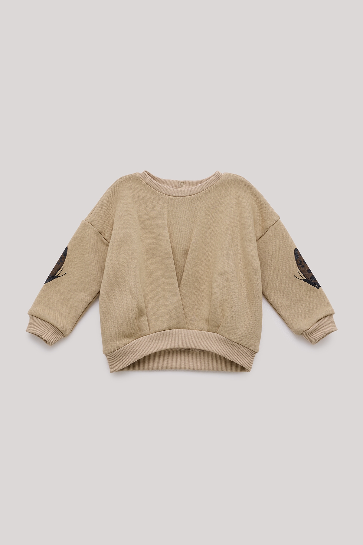 Kız Bebek Bej Sweatshirt 