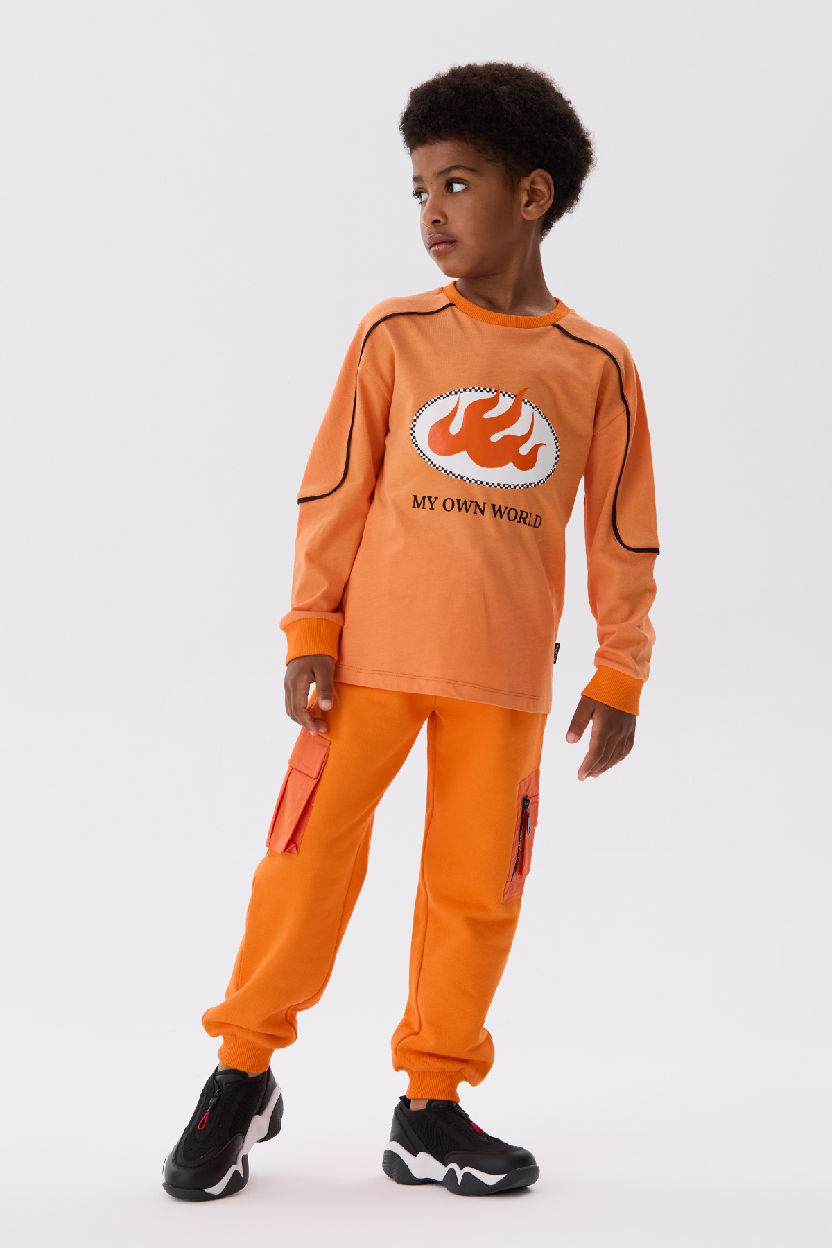 Erkek Çocuk Oranj Sweatshirt