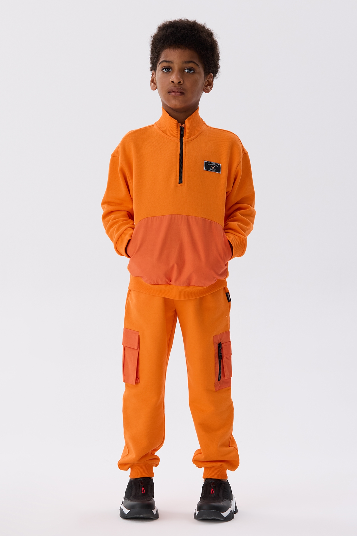 Erkek Çocuk Oranj Sweatshirt