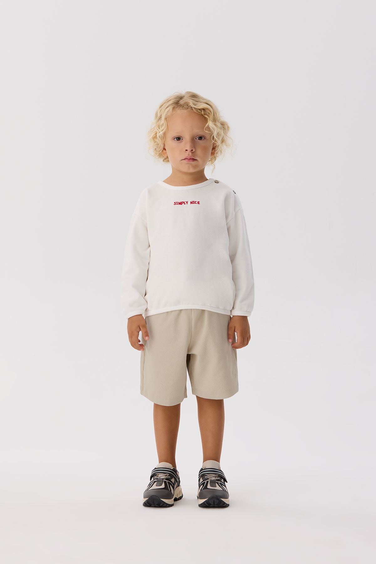 Erkek Bebek Ekru Sweatshirt