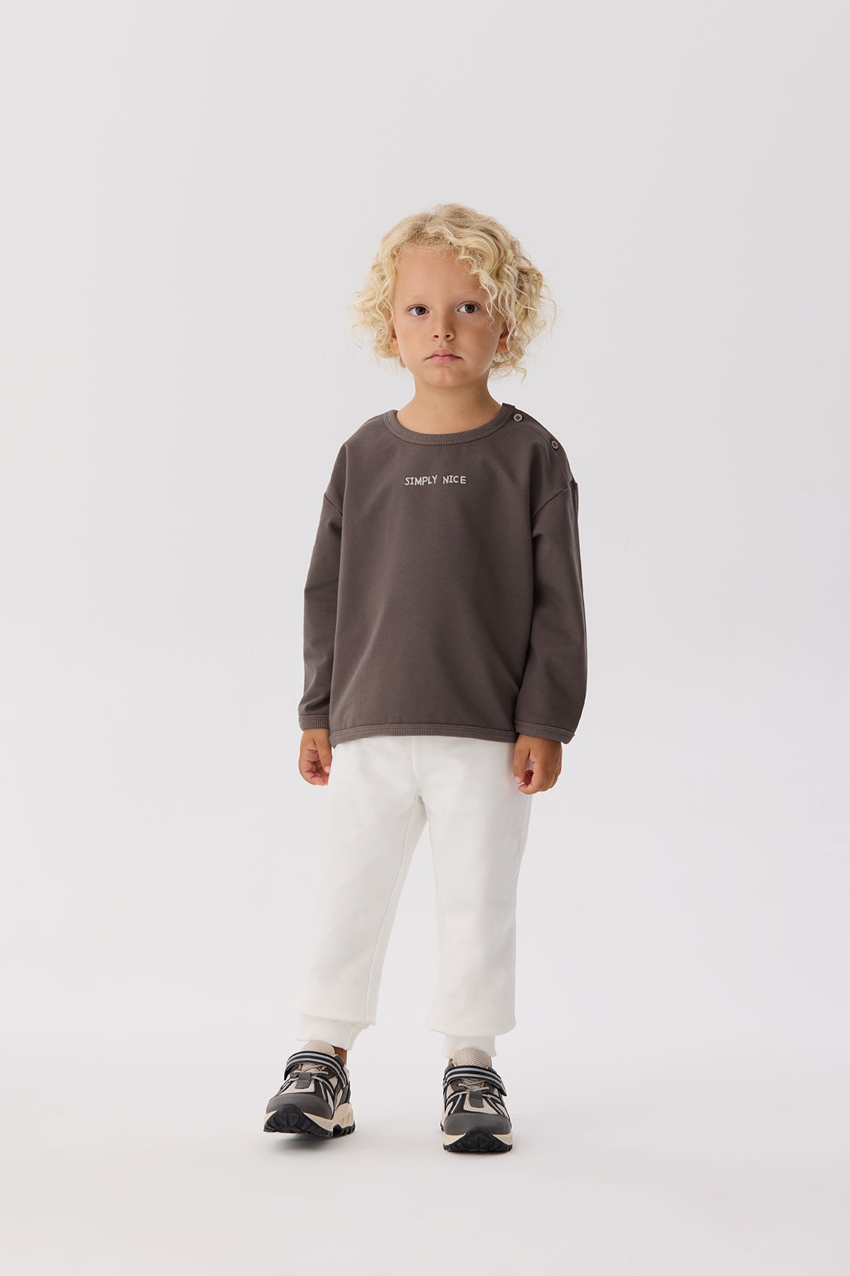 Erkek Bebek Kahverengi Sweatshirt