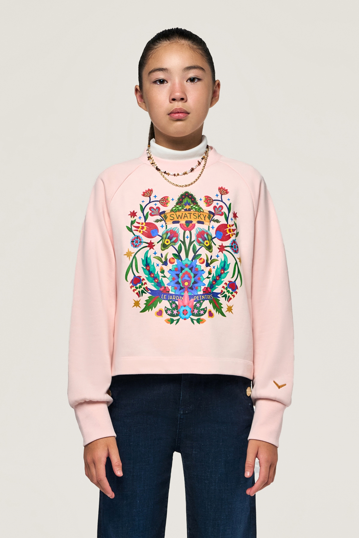 Kız Çocuk Pembe Sweatshirt