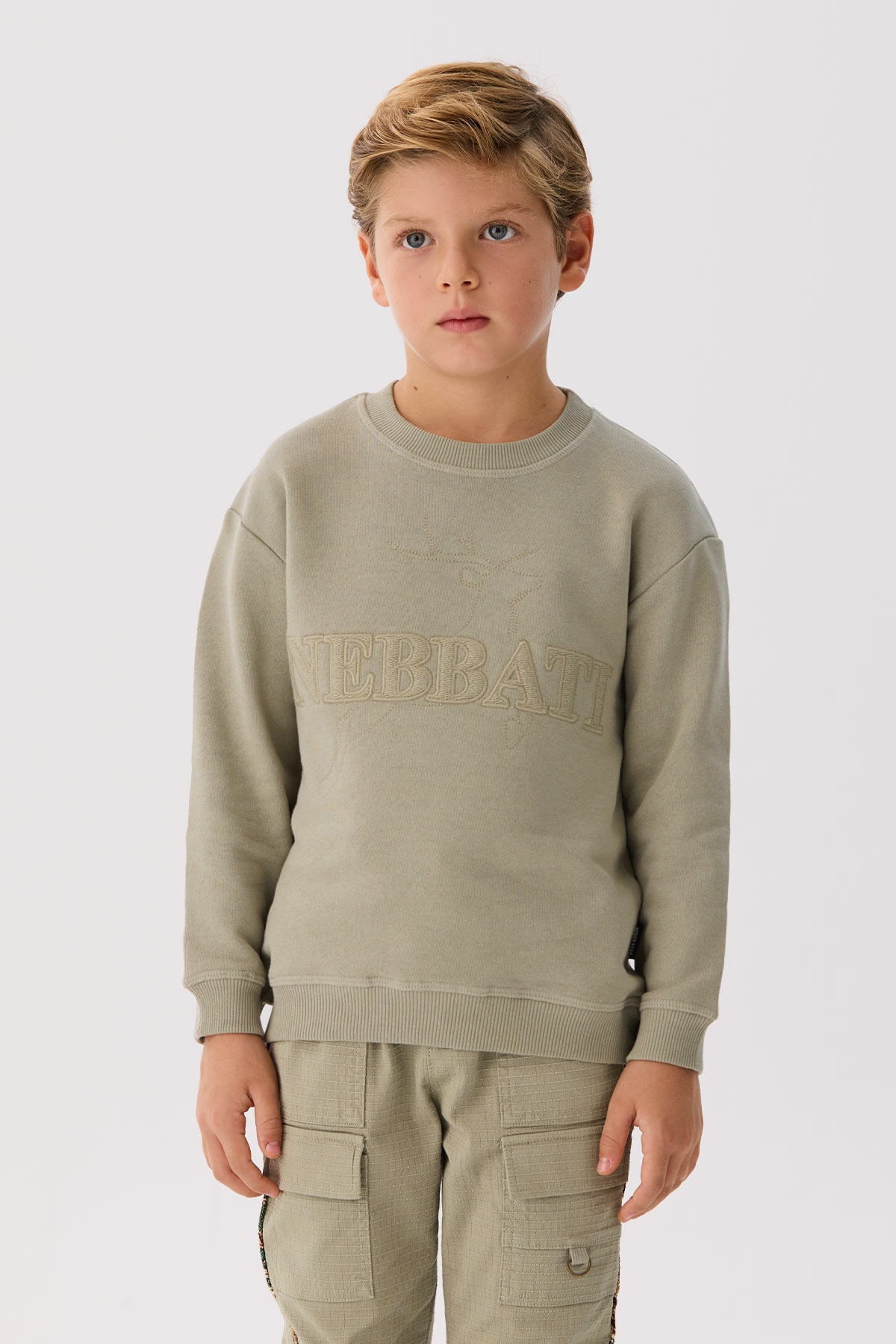 Erkek Çocuk Bej Sweatshirt