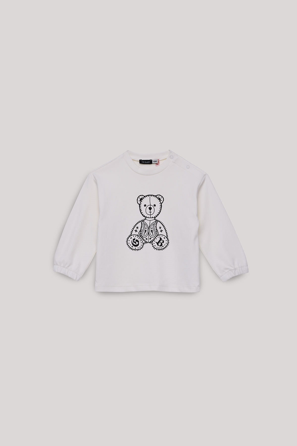 Erkek Bebek Ekru Sweatshirt