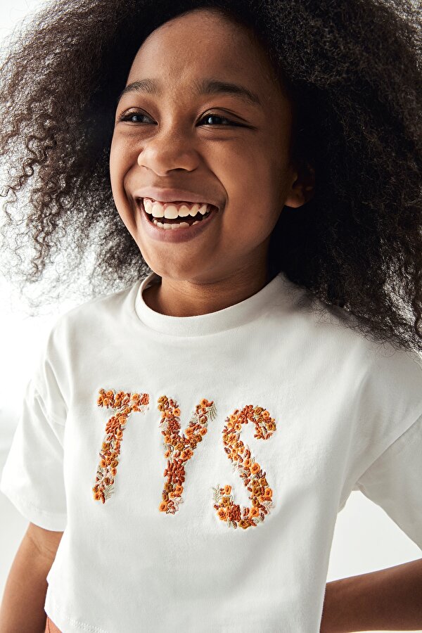 Resim Kız Çocuk Ekru T-Shirt