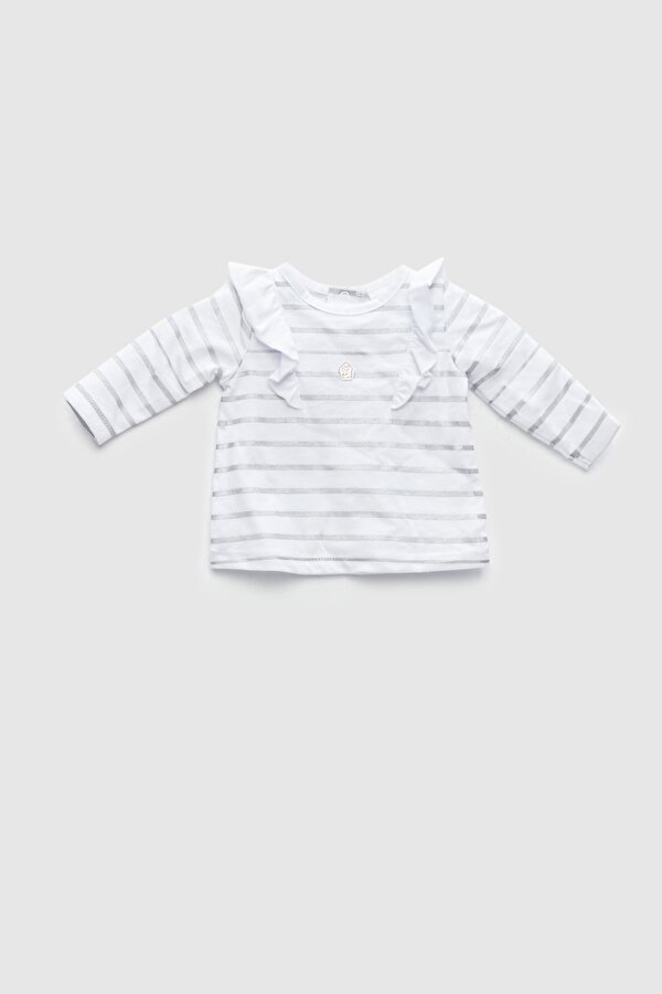 Resim Kız Bebek Çizgili T-Shirt