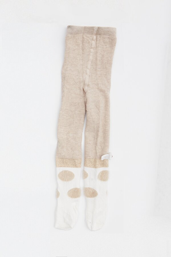 Resim Kız Bebek Bej Külotlu Çorap