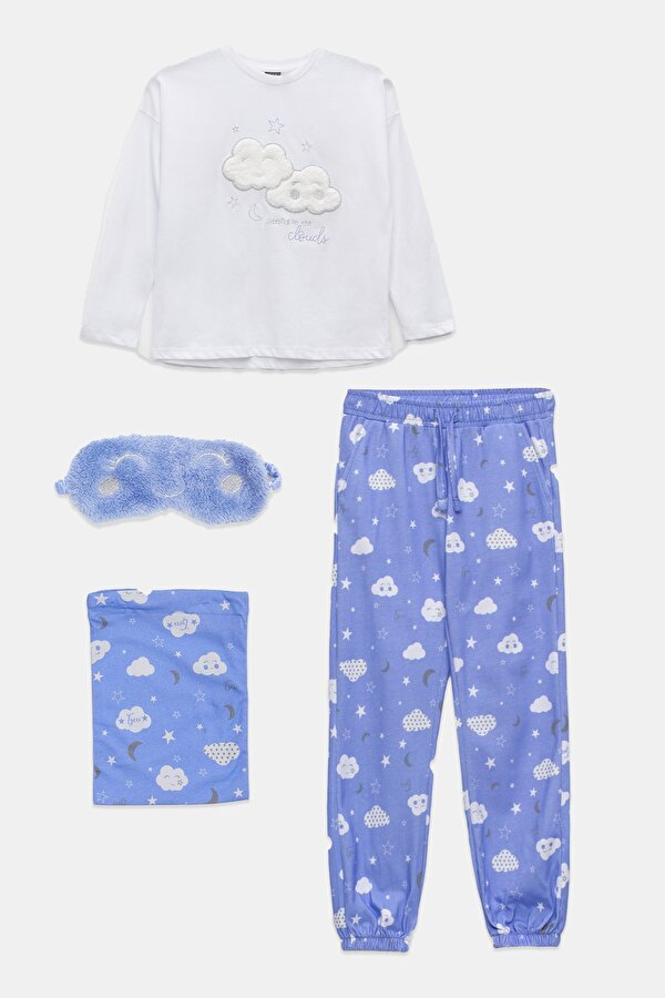 Resim Kız Çocuk Desenli Pijama Takımı