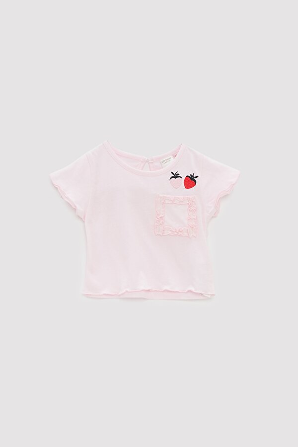 Resim Kız Bebek Pembe T-Shirt