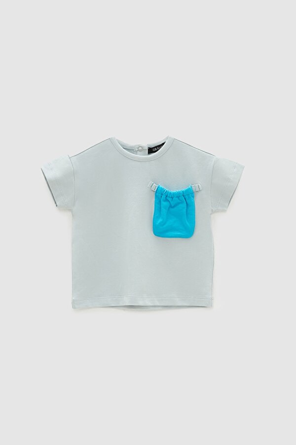 Resim Erkek Bebek Gri T-Shirt