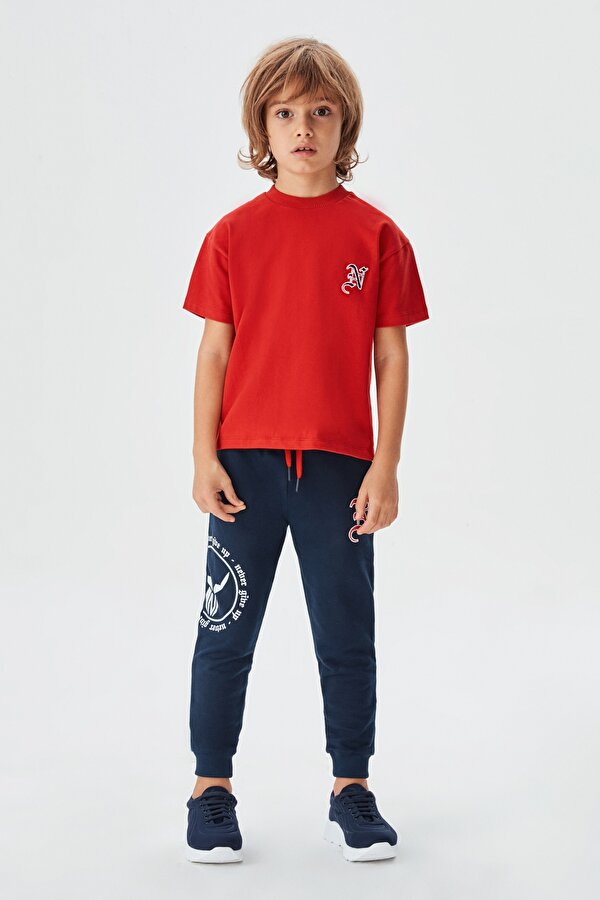 Resim Erkek Çocuk Kırmızı T-Shirt