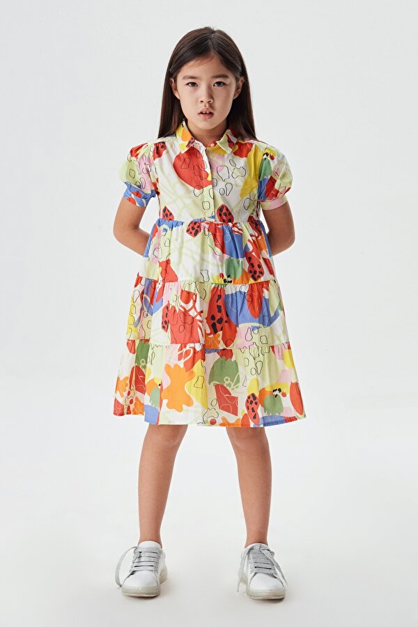 Resim Kız Çocuk Desenli Elbise