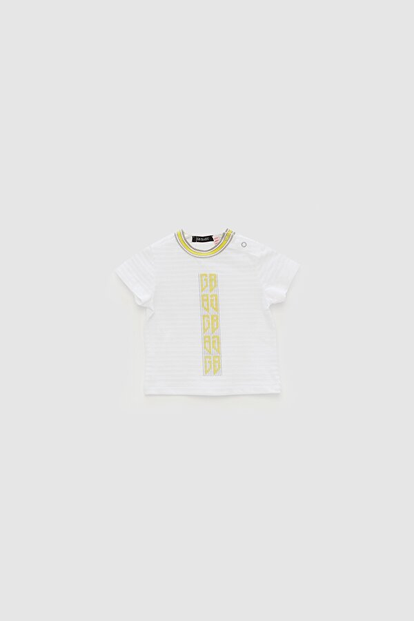 Resim Erkek Bebek Beyaz T-Shirt