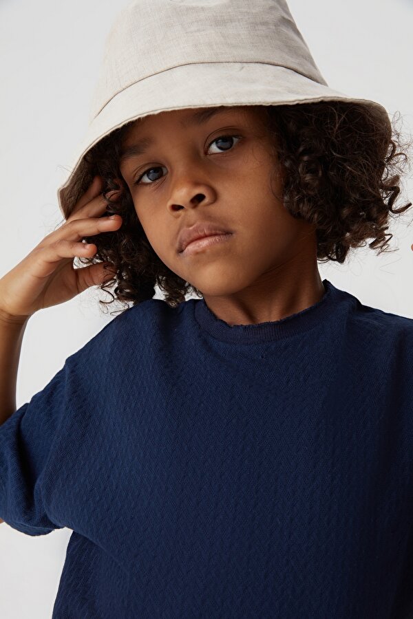 Resim Erkek Çocuk Bej Şapka