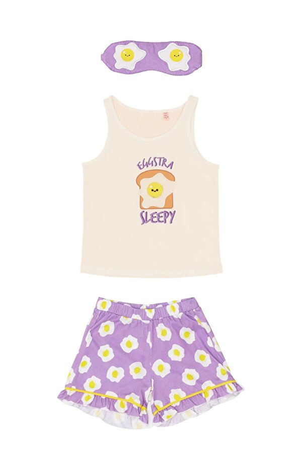 Resim Kız Çocuk Desenli Pijama Takımı