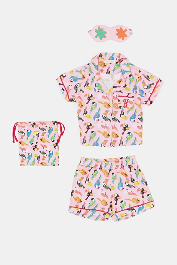 Resim Kız Bebek Desenli Pijama Takımı