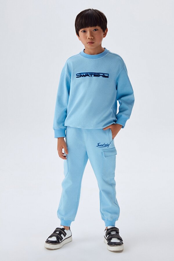 Resim Erkek Çocuk Mavi Sweatshirt