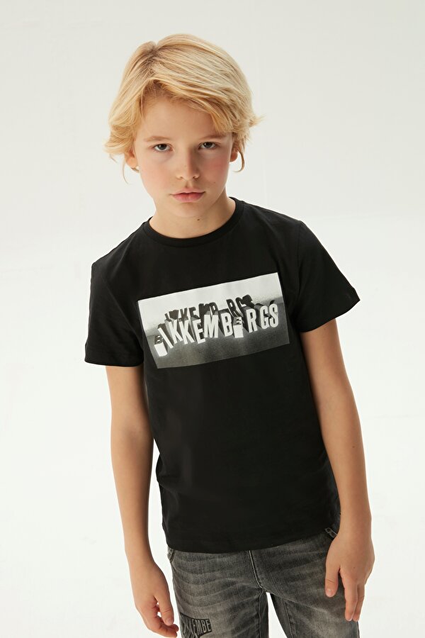 Resim Erkek Çocuk Siyah T-Shirt