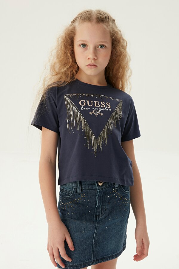 Resim Kız Çocuk Lacivert T-Shirt