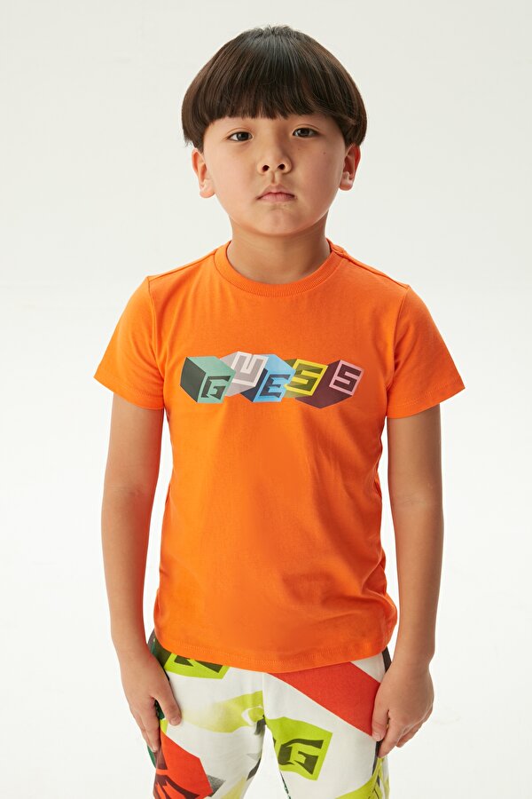 Resim Erkek Çocuk Oranj T-Shirt