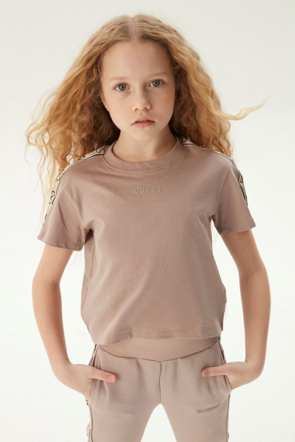 Resim Kız Çocuk Kahverengi T-Shirt